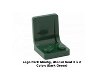 Lego Parts: Minifig Utensil Seat 2 X 2 (dark Green) on sale Lego Parts: Minifig Utensil Seat 2 X 2 (dark Green) on sale