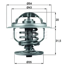 Thermostat Insert MAHLE TX 109 87D Quality MAHLE Genuine UK Stock