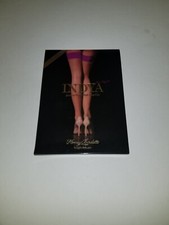 Honey Birdette Indya Magenta Stockings Luxury Thigh High Stay Ups sz Medium new