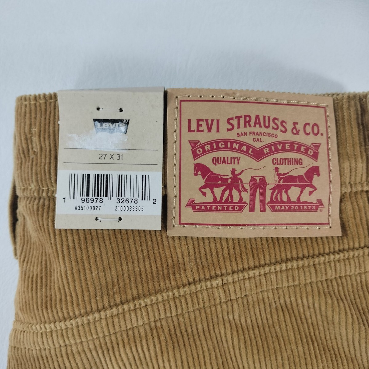 Levi's '94 Baggy Brown Corduroy Straight Leg Pants Womens