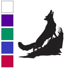 Howling Wolf Coyote, Vinyl Decal Sticker, Multiple Colors & Sizes #751