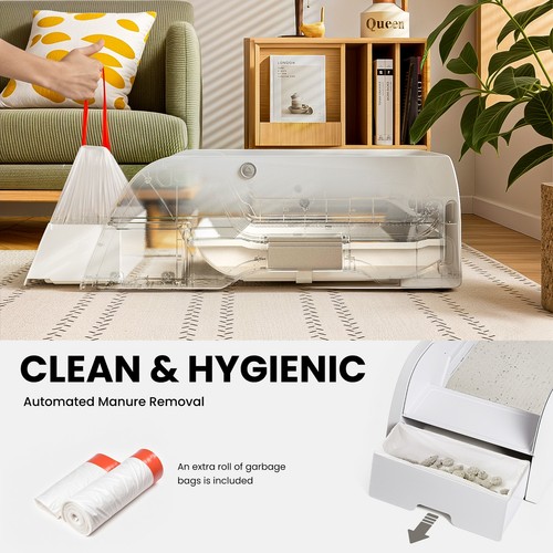 Automatic Self Cleaning Cat Litter Box Open Design WIFI APP Control Anti Pinch - Picture 6 of 12