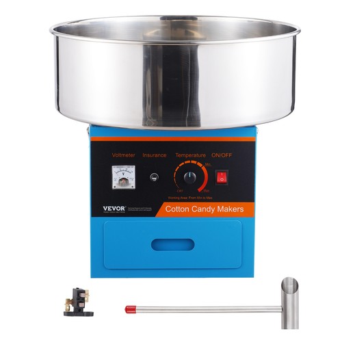VEVOR Machine à barbe à papa commercial appareil à sucre 1000 W pour fête bleu - Imagen 9 de 12