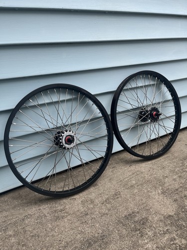 New 48 Spoke Bmx Rims Wheels 3/8 School Bmx High Flange 20” Black GT Dyno Haro - Picture 3 of 14