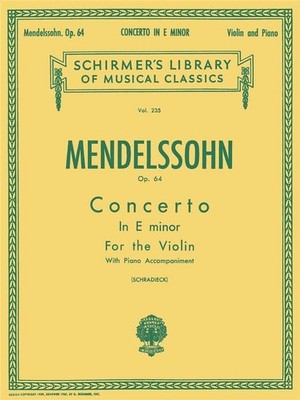 Concerto In E Minor Op.64 Felix Mendelssohn Bartholdy Book [Softcover] Violin an