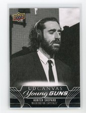 Hunter Shepard 2023-24 Upper Deck Canvas Young Guns Rookie Black &White #C372