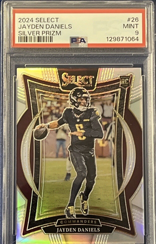 2024 Panini Select - Concourse Jayden Daniels #26 Silver Prizm (RC) PSA 9 ROOKIE