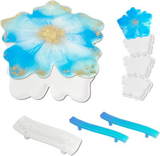 Large Flower Silicone Molds for Resin Tray Casting, 3pcs Epoxy Resin Molds fo...