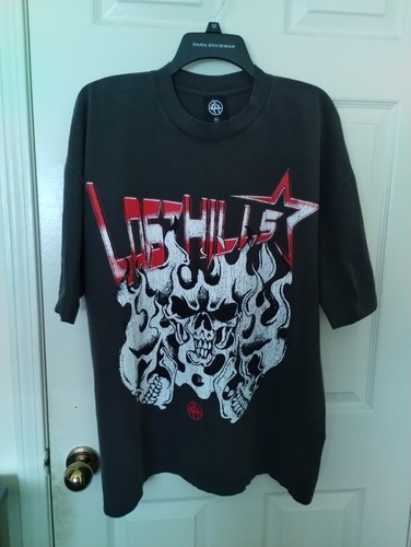 Lost Hills 010 Exclusive Skulls Flames Neu Neu mit Etikett Schwarz Größe XL