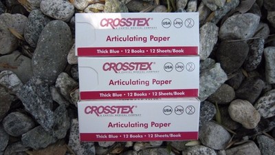 TPTH Crosstex Articulating Paper Thick 0031''/79 Microns 144/Pcs Blue X 3 Boxes