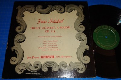 Vienna Concert House Quintet SCHUBERT Trout Quintet - Westminster WL 50-25