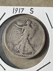 1917 S Walking Liberty Half Dollar 90% Silver VG
