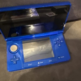 Original Metallic Blue Nintendo 3Ds System With Super Mario 3-D Land Charger !