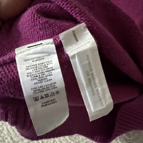 Suéter Pullover Para Mujer Talla XS Púrpura Manga Larga Algodón Nuevo Sin Etiquetas - Imagen 5 de 5