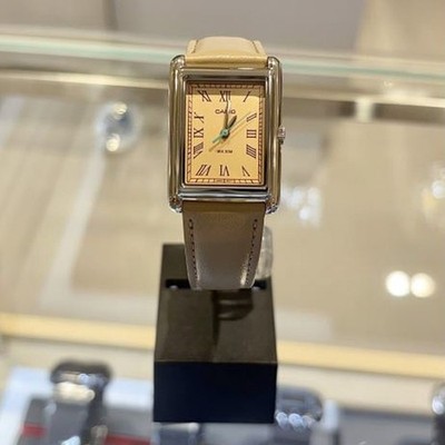 Casio Women's LTP-B165L-5BV Dress Watch Rectangle Dial Beige