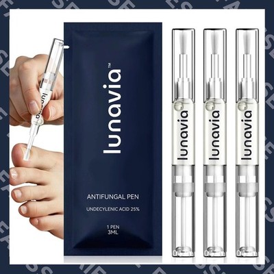 Lunavia Antifungal Pen, 25% Undecylenic Acid   Toenail Fungus Treatment, 3 Pack