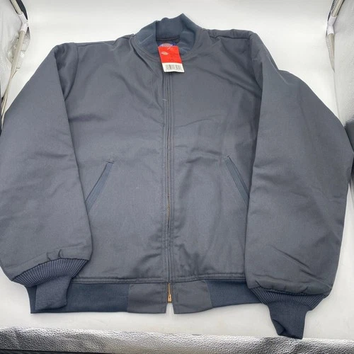 Dickies Eisenhower Jacket L/RG Charcoal Gray Quilted Lined Workwear Bomber NWT - product listing photo