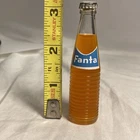 RARE Vintage 3" Mini Glass Bottle Sealed Fanta  with Lid Full