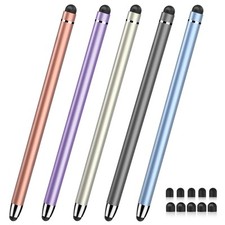 5 PCS Stylus, Stylus Pens for Touchscreens, 2-In-1 High Sensitivity Precision