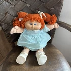 New ListingVintage 1982 Cabbage  Patch White Girl Doll w Red Hair. CP Blue Dress Shoes.