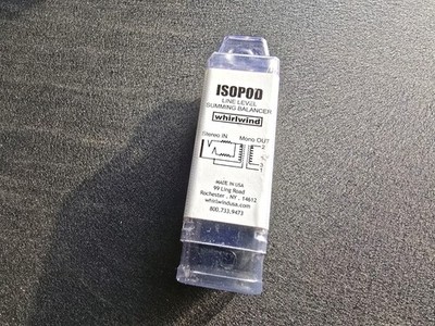 Whirlwind Isopod Line Level Summing Balancer Stereo 3.5mm to Mono XLR Adapter