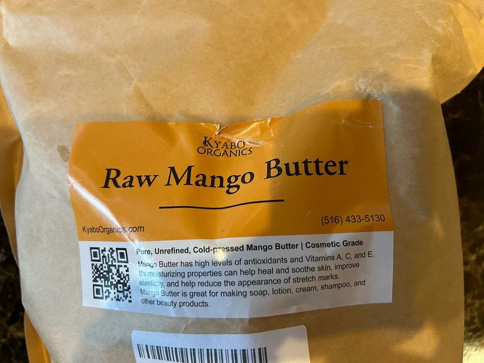 Kyabo 100% Pure Mango Butter, Organic Big 5 Lb. Bag Raw, Unrefined - Image 3 of 4