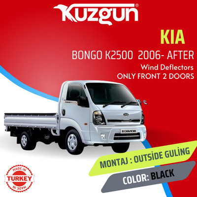 KIA BANGO K2500 AB 2006 WINDSCHOTT 2 STÜCK BAND AUF SCHWARZ GLANZ
