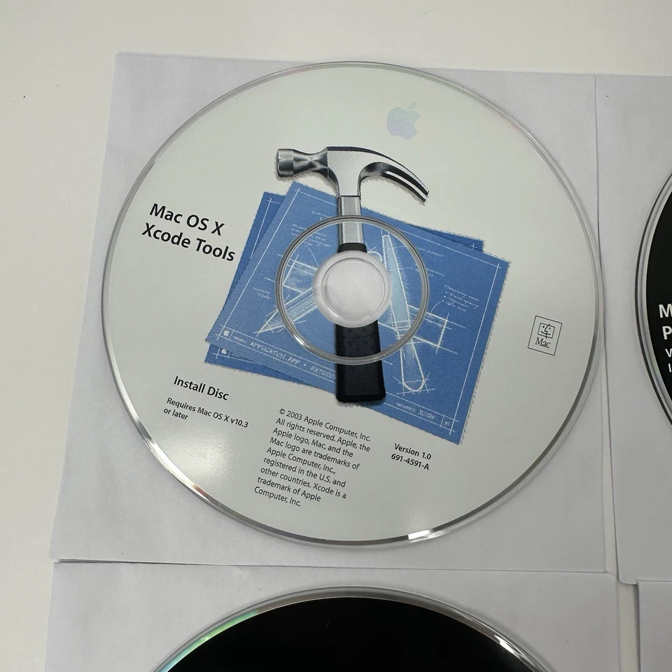 2003 Apple Mac OS X Panther 10.3| 3 Install Disc Set + Mac OS Xcode Tools Disc - Image 2 of 4