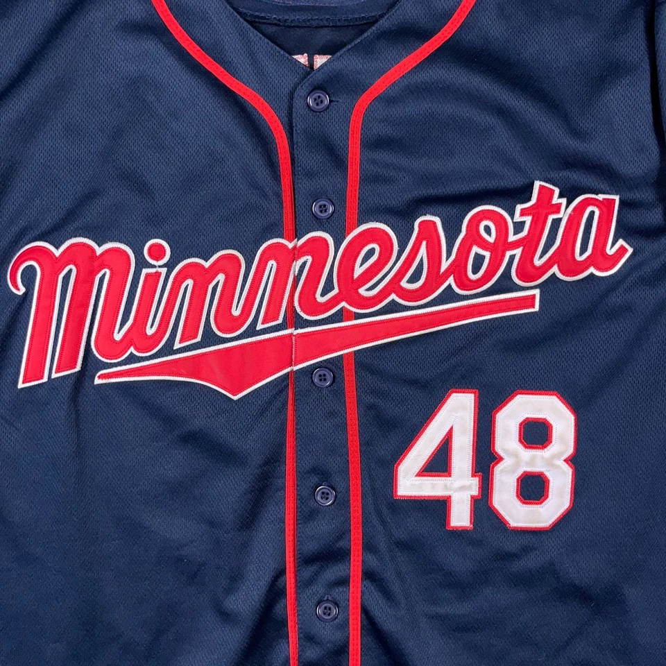 VTG Minnesota Twins Tori Hunter #48 Majestic MLB Baseball Jersey Size 48 - Image 2 of 4
