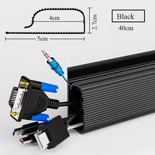 40Cm PVC Desk Cable Tray Cable Management under Desk Channel Cable Raceway Cord