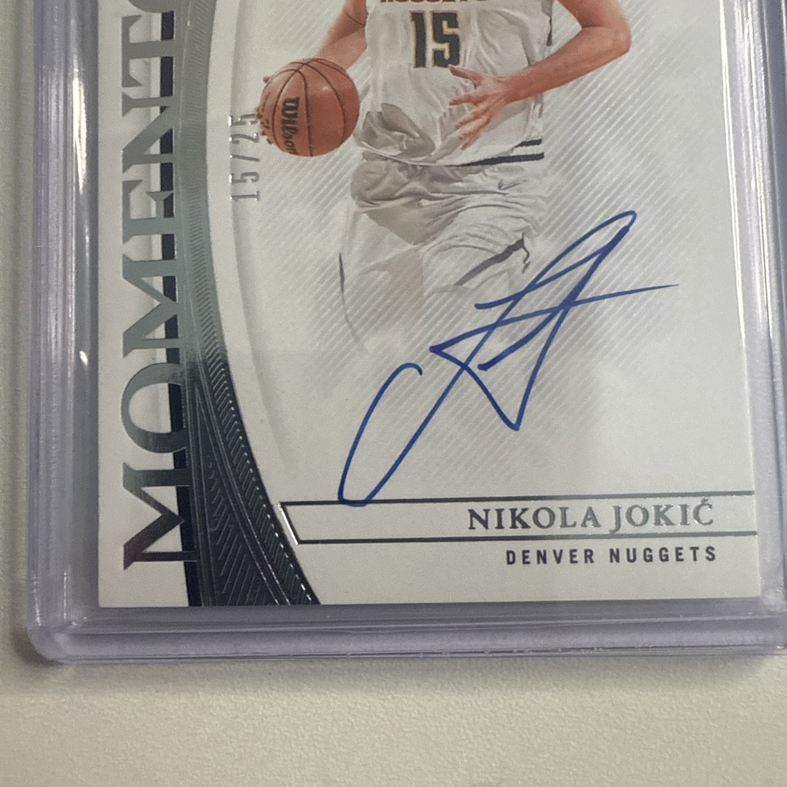 15/25 JSY# 1/1 ! 2021-22 Panini Flawless Nikola Jokic Momentous Auto #MMA-NKJ view 7