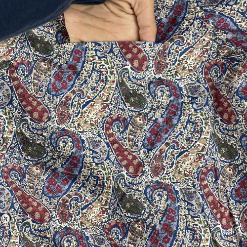 Vintage Maus Hoffman Liberty of London Shirt Mens Large Paisley Floral Made USA - Picture 4 of 9