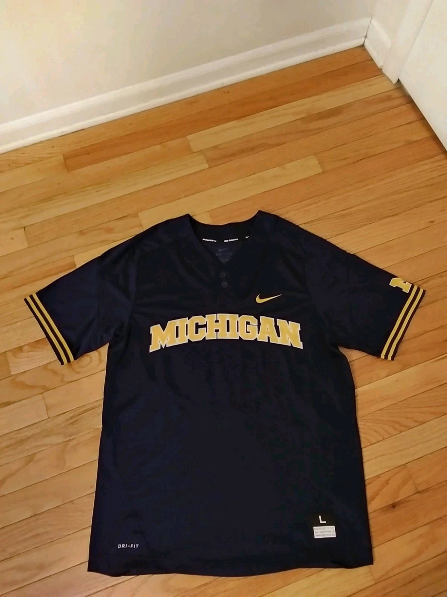 Maillot Baseball Vintage Michigan Wolverines Nike - 2XL, Bleu, Officiel