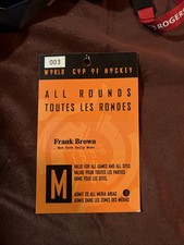 1996 World Cup Of Hockey Press Pass. First World Cup Of Hockey. USA Champs