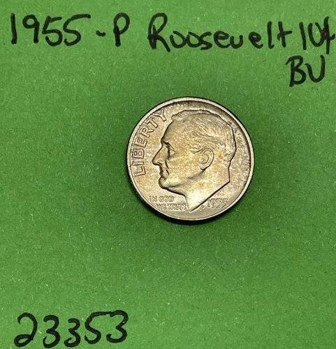 1955 Roosevelt Dime 10c BU Uncirculated Mint State 90% Silver