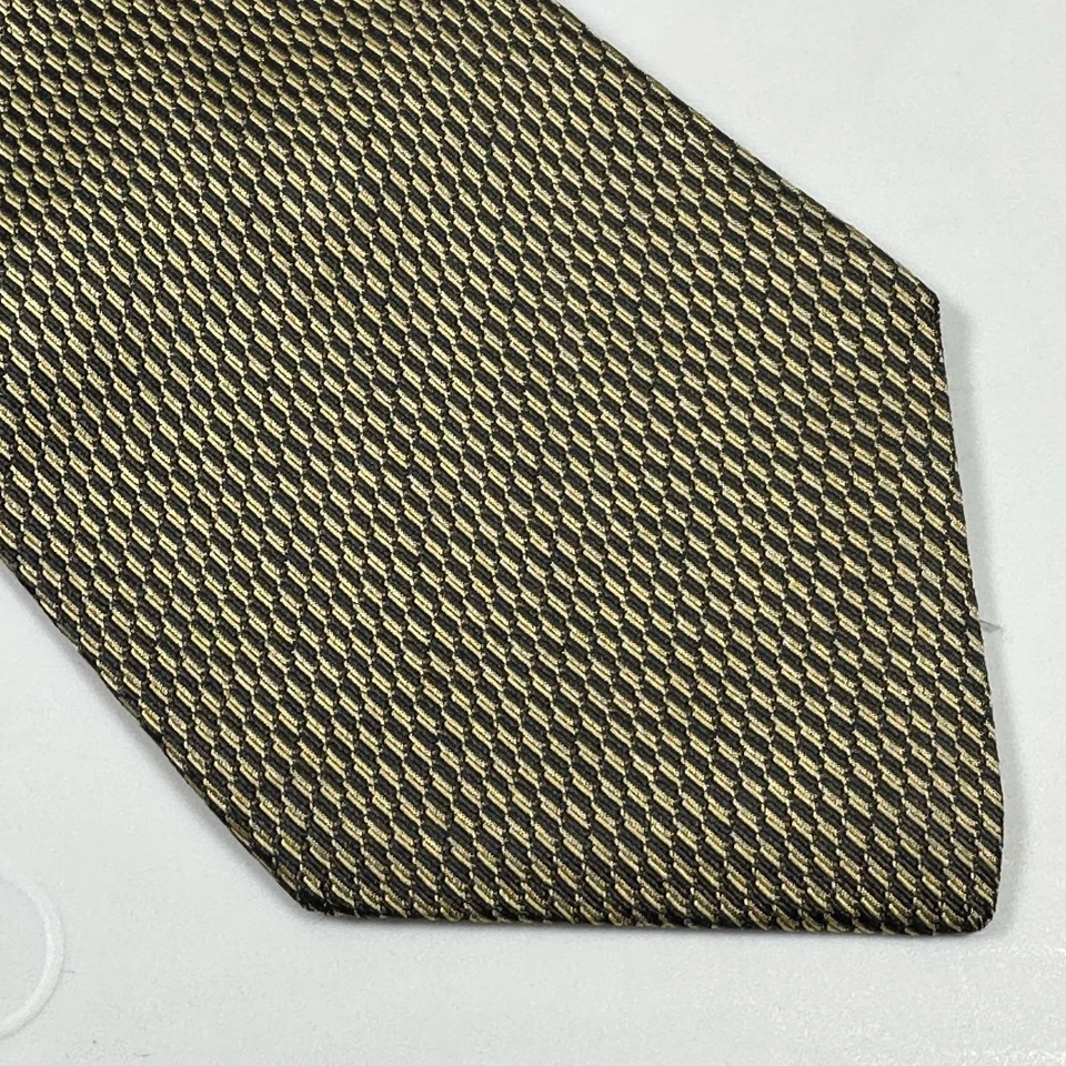 BVLGARI 100% шелк галстук мужской золото черный геометрический галстук Италии дизайнер роскошь - Изображение 3 из 4