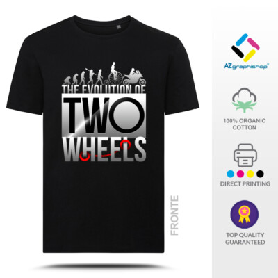 Grafik T-Shirt ''The Evolution of Two Wheels'' Style TS-FM-016