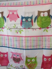 Duschvorhang Vorhang Duschvorhang Eule bunt Polyester 1,80 x 1,80mtr Badevorhang