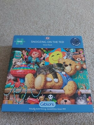Gibsons 1000 Teile Puzzle ''Snoozing on the Ted'' Steve Read vollständig sehr guter Zustand