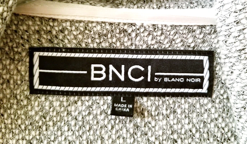 Cárdigan Cascada BNCI BLANC NOIR Talla Grande Gris Brezo Suéter Abierto Suave Acogedor Foto 2 de 4