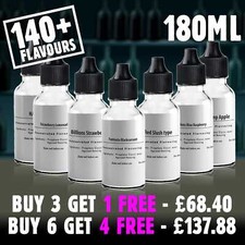 180ml E Liquid Flavour Concentrate DIY Vape Juice Mix Extra Strong UK PG 0mg