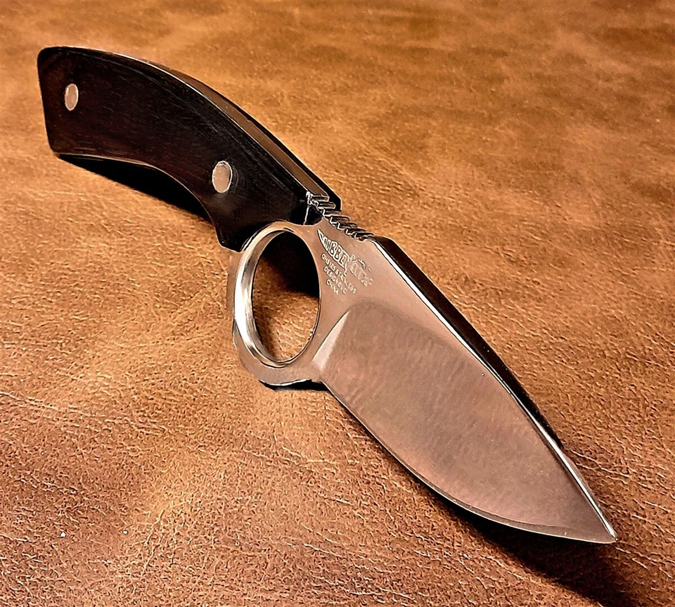 Cuchillo desollador de caza Hibben Legacy pequeño premium con funda de cuero GH5105 Foto 3 de 4