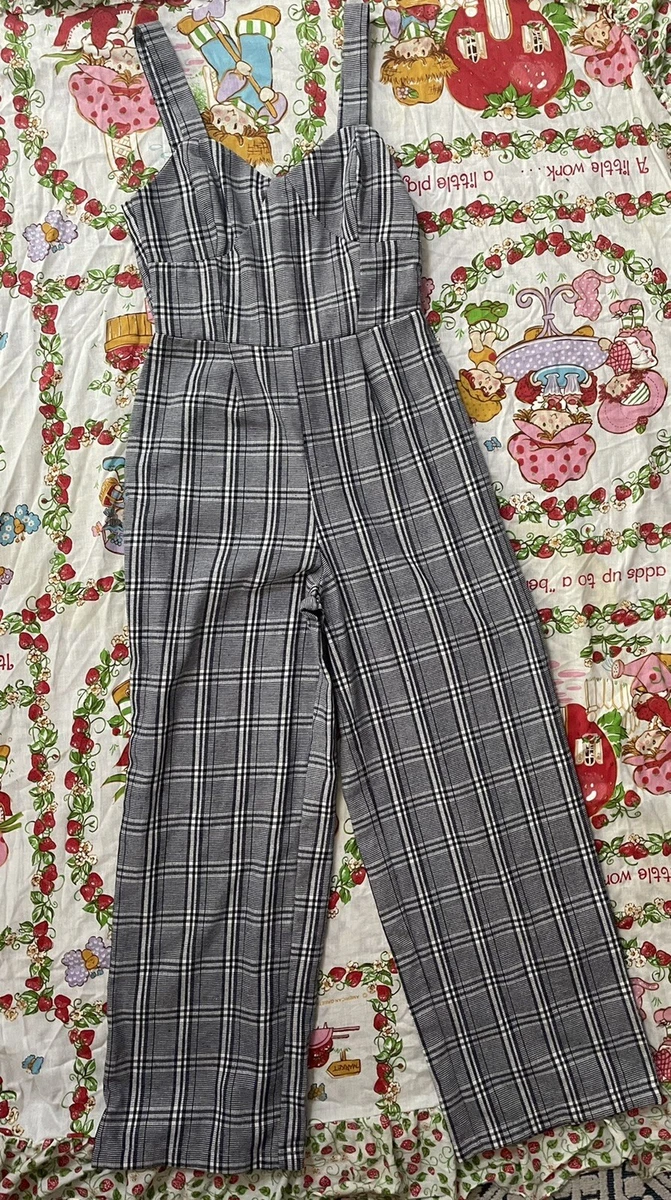 Jumpsuit plaid hotsell