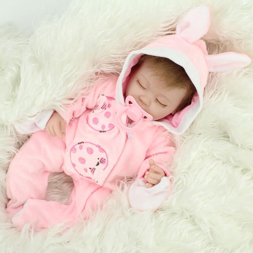 Realistic Reborn Dolls Vinyl Silicone Newborn Sleeping Baby Doll Handmade Gifts