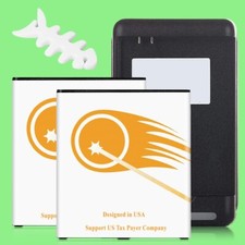 2x4600mAh Durable Battery Charger  Winder f Samsung Galaxy Grand Prime SM-G530P