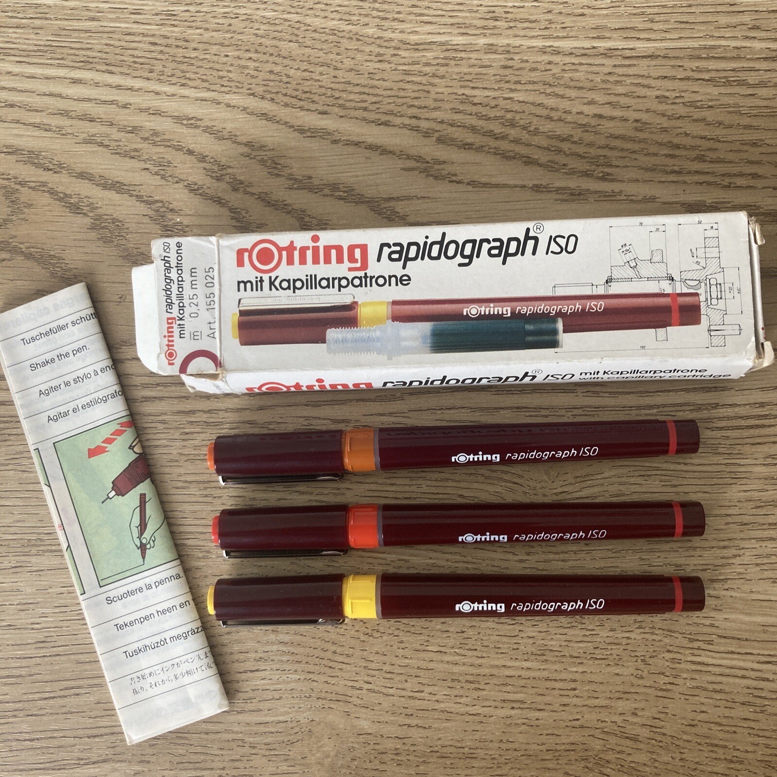 rotring rapidograph Pens ISO Drawing Drafting Vintage *Read* Designs German Made eBay