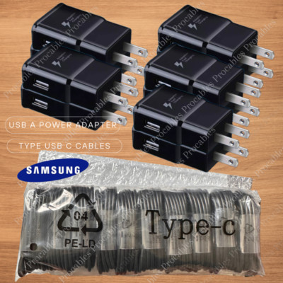 Adaptive Android Charger Adapter with Type C Cable for Samsung iPhone 15 16 Lot