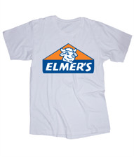 Elmers Glue logo wood working white t-shirt school