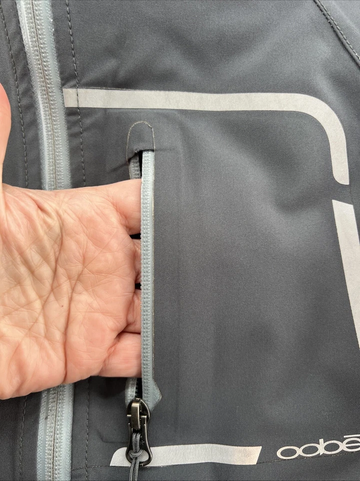 Chaqueta Oobe Mujer Talla XS Negra Cremallera Completa Capucha Abrigo de Lluvia Chick Fil A Foto 3 de 4