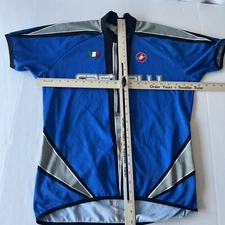 Castelli Cycling Jersey Men's XL Blue Athletic 1/2 Zip Training Top Bike